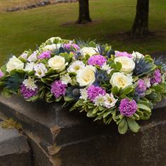 Open Lilac &amp; White Pillow
